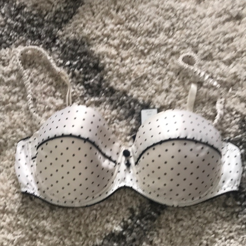 ABS Intimates off white w/black polka dot bra. NWT